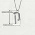 Kof - Hebrew Alef-Bet letter diamond Necklace - Kof letter